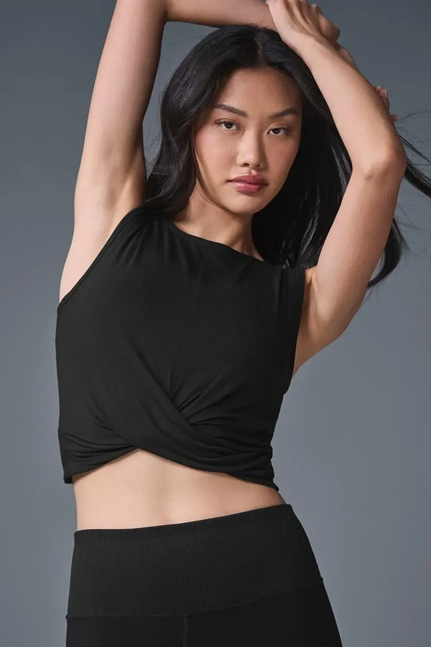 Alo Yoga Cover Tank - XS - Black